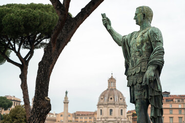 Statue of Augustus Caesar in Rome, Italy