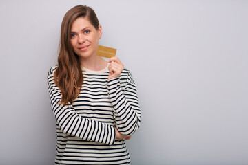 Smiling woman isolated portrait