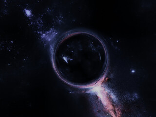 blue planet with space