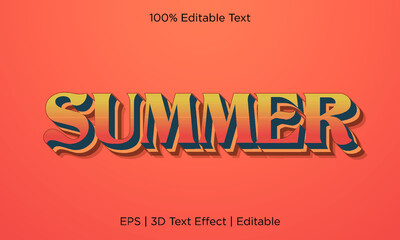 Summer Editable 3D Text Effect