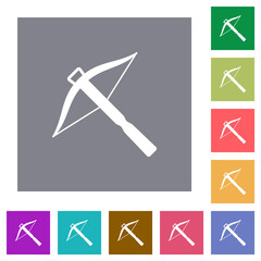 Crossbow square flat icons