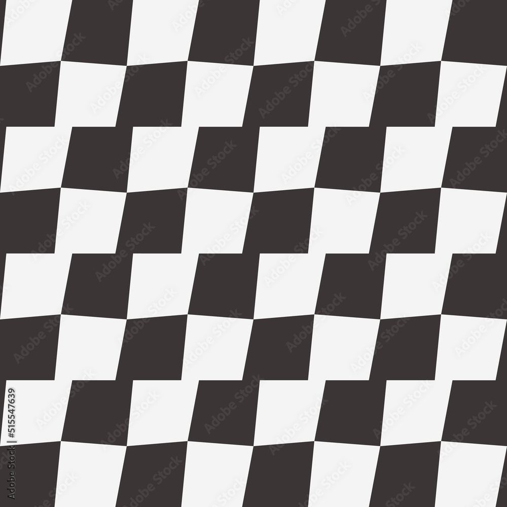 Poster Checkered simple pattern. Retro stylish pattern for design and print. Chess pattern black and white.