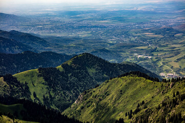 Fototapeta na wymiar view from the top of mountain