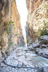 Fototapeta na wymiar Die Samaria-Schlucht auf Kreta - Der Gran Canyon Europas