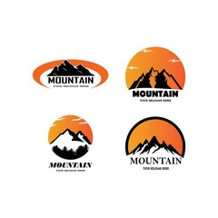Obraz premium Mountain icon Logo Business Template Vector