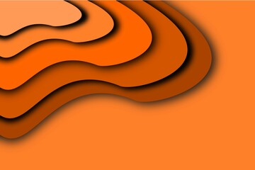 Orange abstract curve background wallpaper