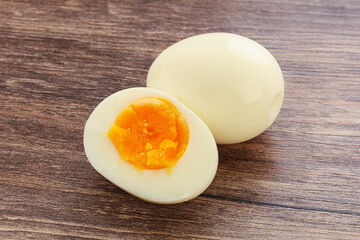 Boiled chicken egg for breakfast