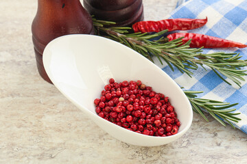 Red pepper corn seeds aroma