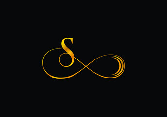 the beautiful letter S infinity monogram in an incredibly luxury and classy style, elegant circular letter S and S logo template for a high-end brand personality