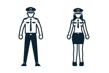 Policeman, Uniform and People icons
