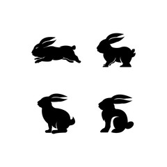 rabbit logo icon vector design