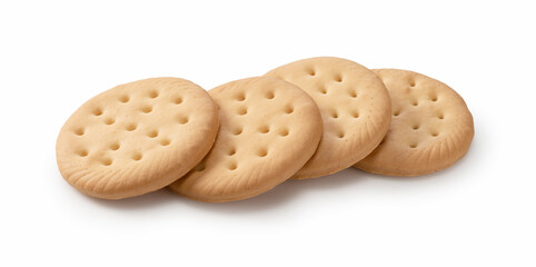 Cookies placed on a white background.