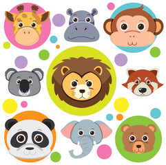 Cute animals seamless pattern