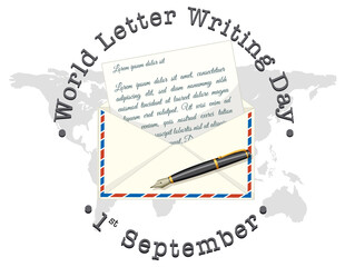 World Letter Writing Day Banner Design