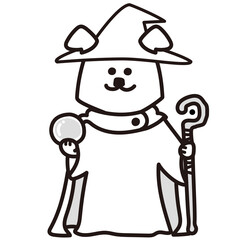 色加工ok いぬ素材No.132 魔法使い