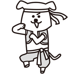 Obraz premium 色加工ok いぬ素材No.133 モンク