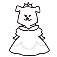 色加工ok いぬ素材No.138 お姫様