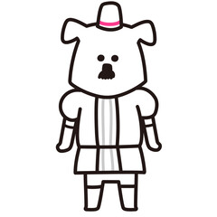 色加工ok いぬ素材No.140 商人