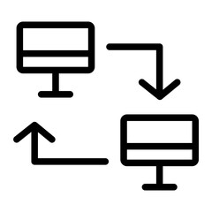 Monitor Screen line icon