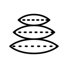 Pillow flat line icon. Outline sign mascara for mobile concept and web design, store