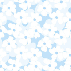 Seamless floral pattern based on traditional folk art ornaments. Colorful flowers on color background. Scandinavian style. Sweden nordic style. Vector illustration. Simple minimalistic pattern