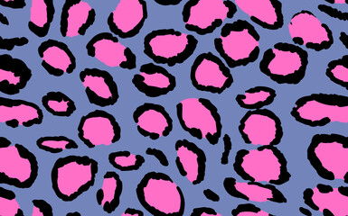 Abstract modern leopard seamless pattern. Animals trendy background. Color decorative vector stock illustration for print, card, postcard, fabric, textile. Modern ornament of stylized skin