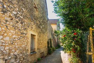 Fototapeta premium Street view of old village Provins in France