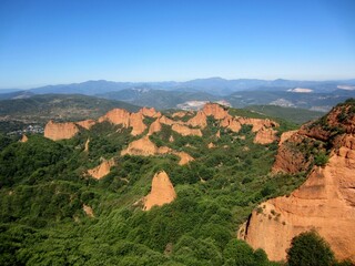 Las Médulas ancient roman gold mine, Castilla y Leon Spain