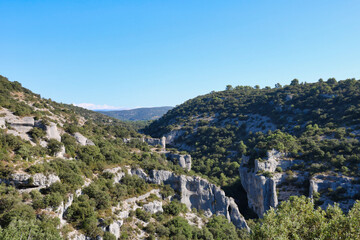 Fototapeta na wymiar landscape view of badlands in high provence