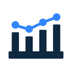 Bar Chart Trend icon. Simple editable vector illustration.