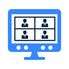 conference, online class. Simple editable vector design isolated on a white background.