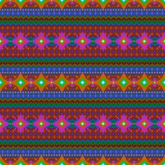 Ikat geometric folklore ornament, Tribal ethnic texture. Seamless striped pattern in Aztec style, Figure tribal embroidery, Scandinavian, Ikat pattern