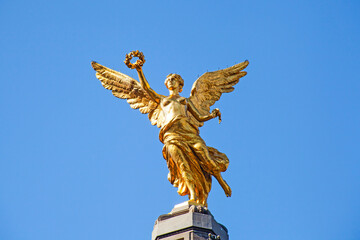 Independence angel statue located in Paseo de la Reforma avenue. This is one of the icons of Mexico...
