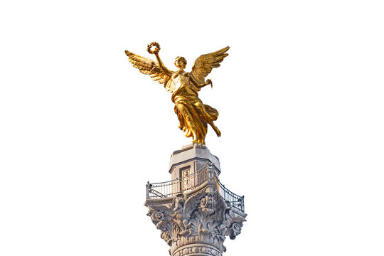 Independence angel statue located in Paseo de la Reforma avenue. This is one of the icons of Mexico City.