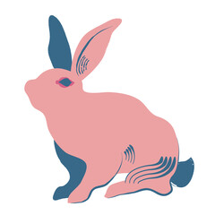 見上げるウサギ