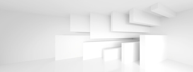 Fototapeta na wymiar Abstract Interior Background. Digital Business Design