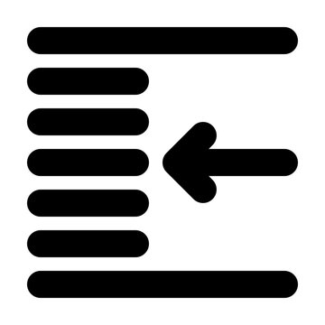 decrease indent icon