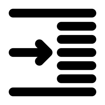 increase indent icon