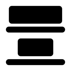 vertical distribute bottom icon