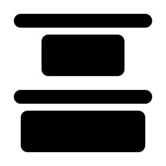 vertical distribute top icon