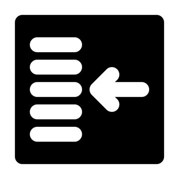 decrease indent icon