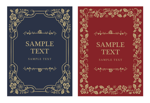 薔薇　フレーム枠　飾り枠　
