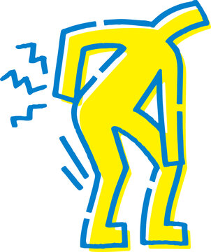recommend clip art: 腰を痛める棒人間