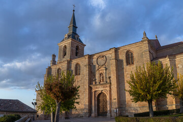 Collegiate Church of San Pedro, proclaimed in 1603, located in the town of Lerma, Burgos. - obrazy, fototapety, plakaty