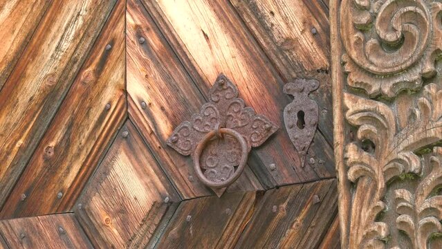historic 200 year old storehouse kviteseid telemark norway wall carving details zoom out