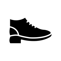 Shoe icon. clothes related icon. Solid icon style, glyph. Simple design editable