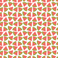 Watermelon and melon seamless pattern, Fruit backgropund, Food illustration wallpaper, Summer vibrant backdrop, Juicy season print,