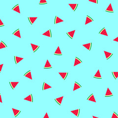 watermelon pattern for background. Seamless background with watermelon. Pieces of watermelon on background. Summer time. A simple pattern. jpg image illustration.