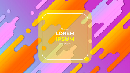 Colourful gradient background design. Abstract geometric background with liquid yellow and orange shapes , design for posters.