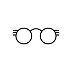 Round glasses icon. assistant in vision eps ten